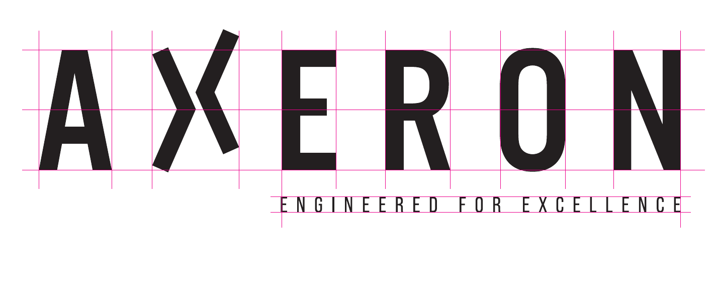 Griglia di costruzione del logo Axeron