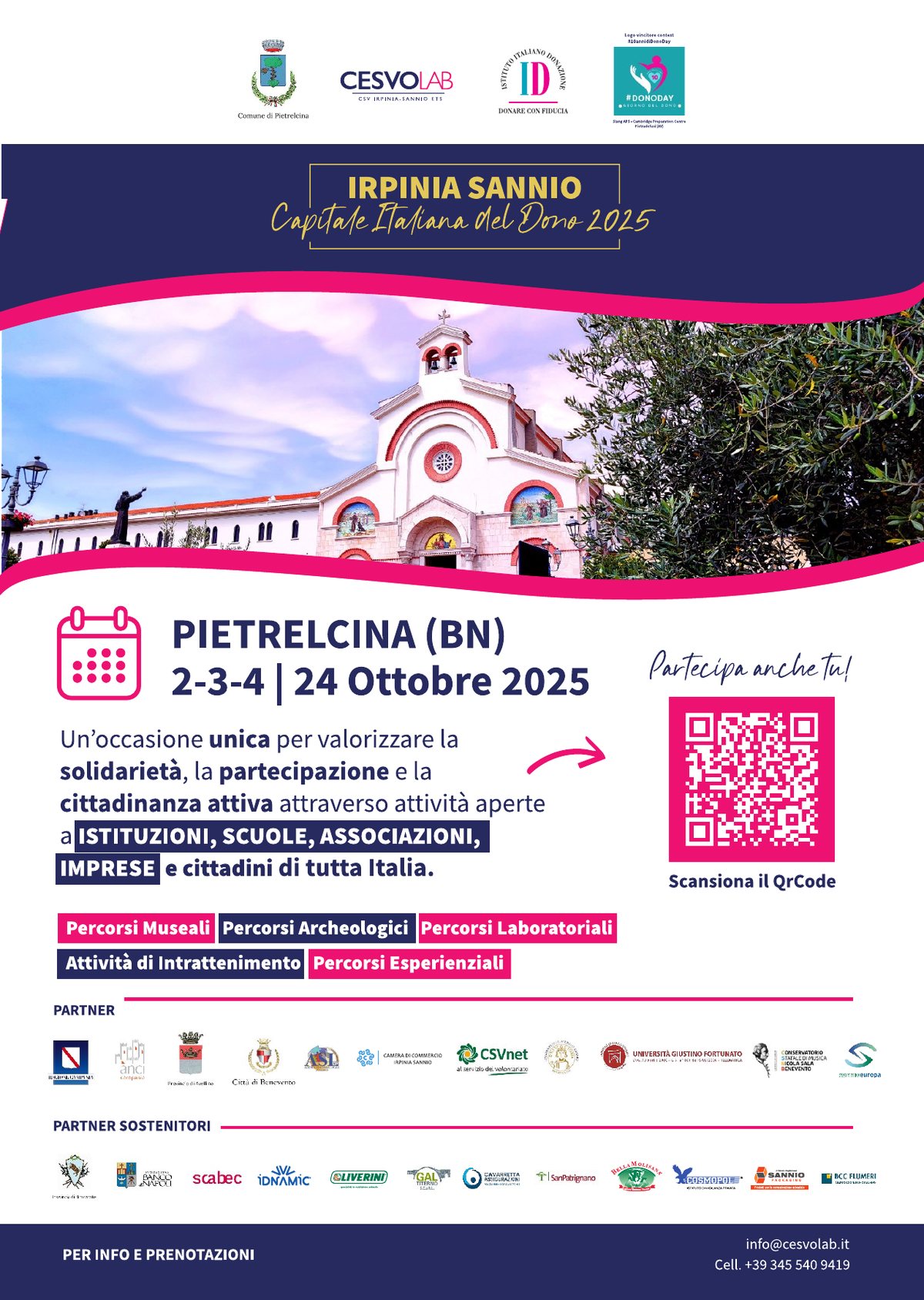 Locandina Capitale Italiana del Dono 2025, Pietrelcina