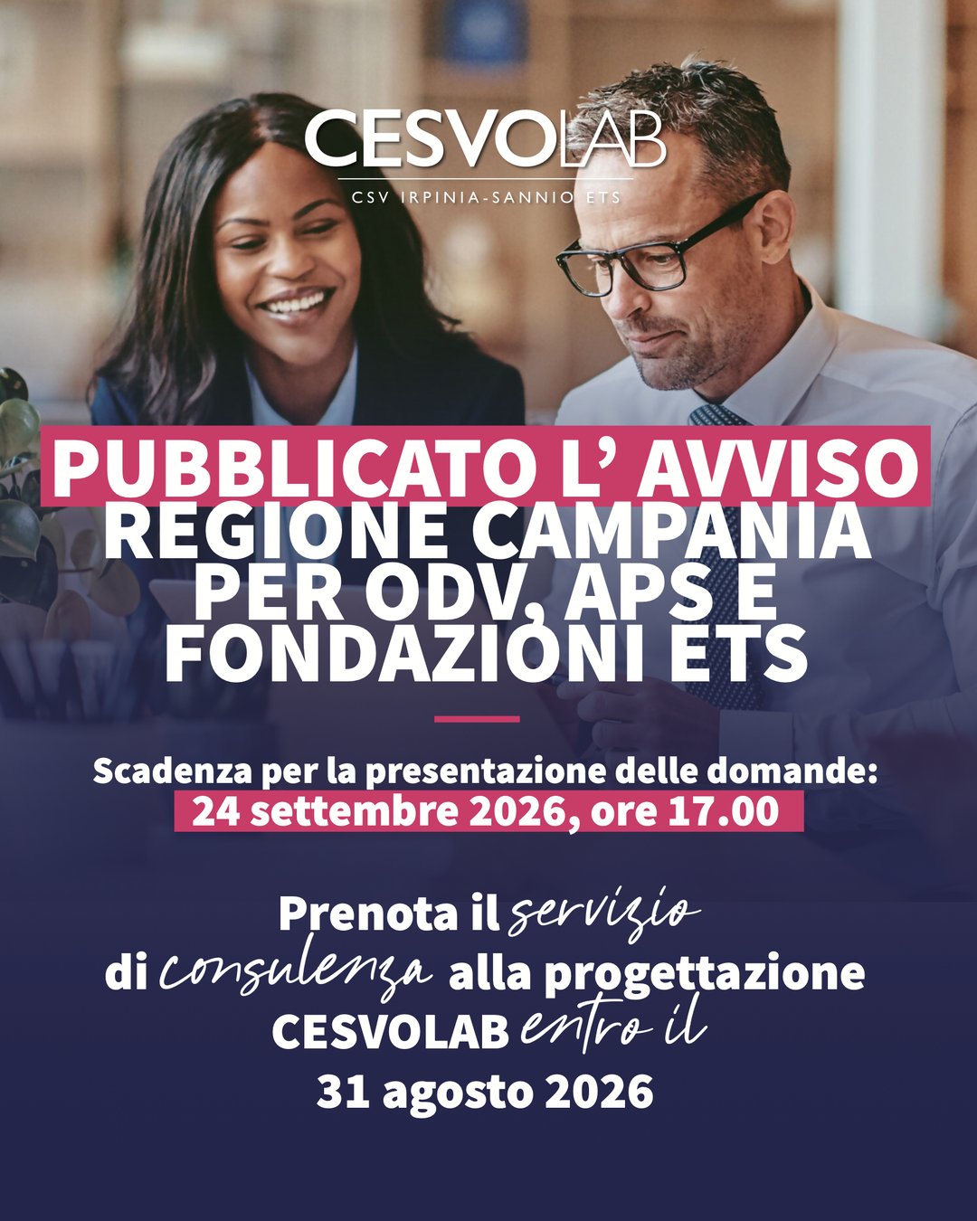 Post social CESVOLAB, avviso Regione Campania per ODV, APS e Fondazioni ETS