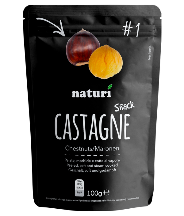 Packaging Naturì Castagne, design di Visione Nuova per Italcastagne
