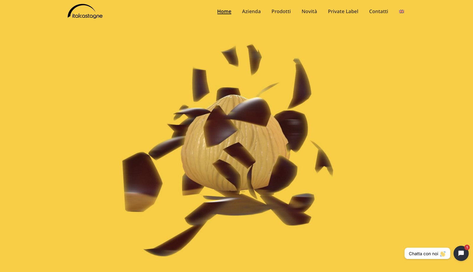 Sito italcastagne.com, Home page, realizzato da Visione Nuova