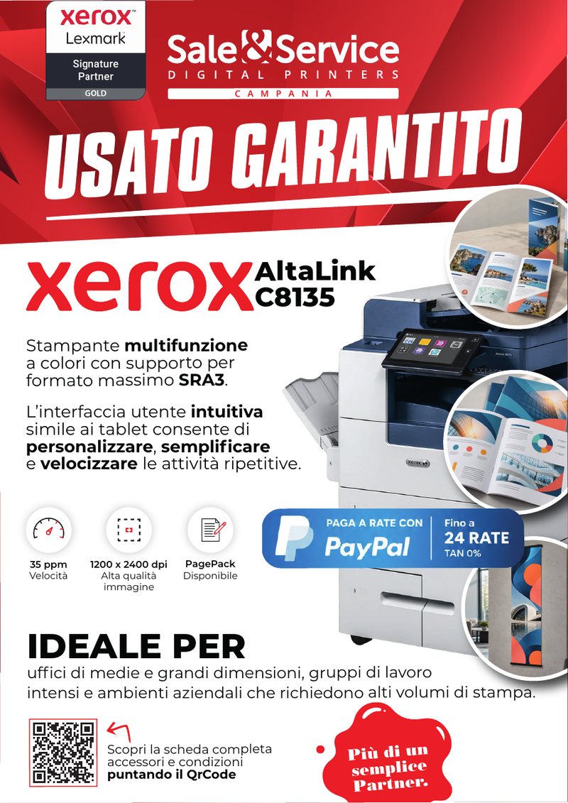 Cartello usato garantito per lo showroom Sale&Service