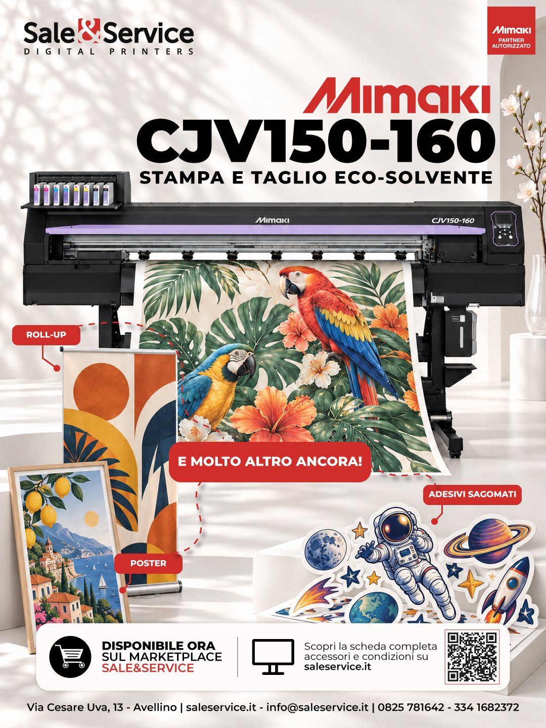 Post social Sale&Service, Mimaki CJV150-160, stampa e taglio
