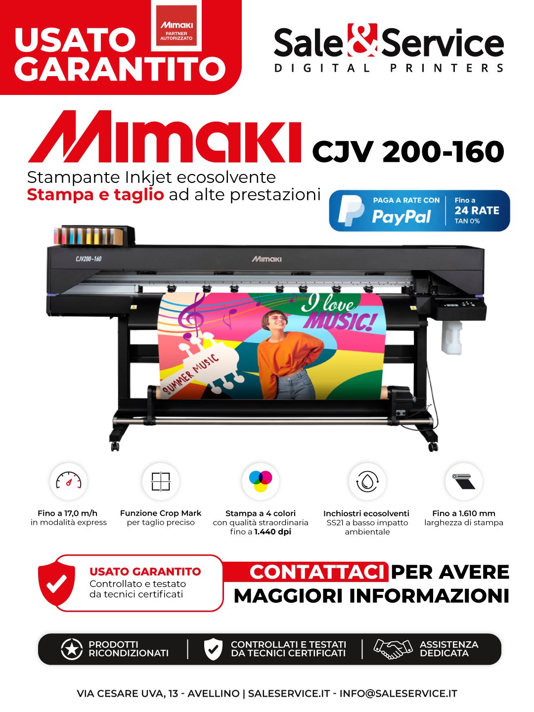 Post social Sale&Service, Usato garantito Mimaki CJV 200-160