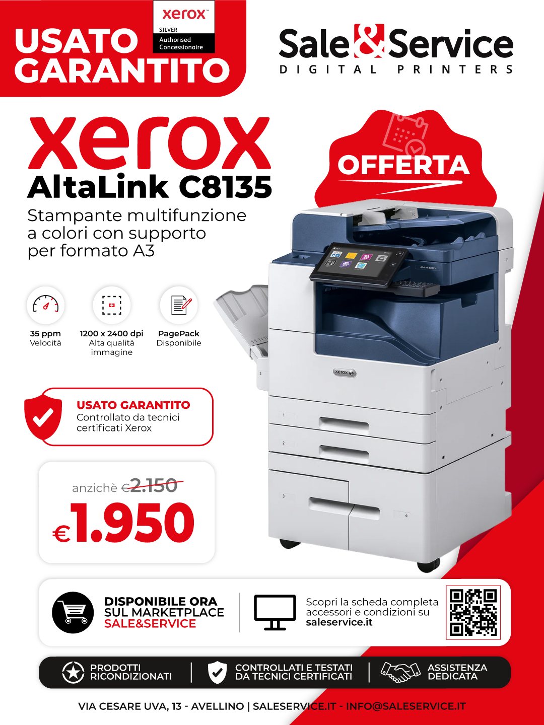 Post social Sale&Service, Usato garantito Xerox AltaLink C8135