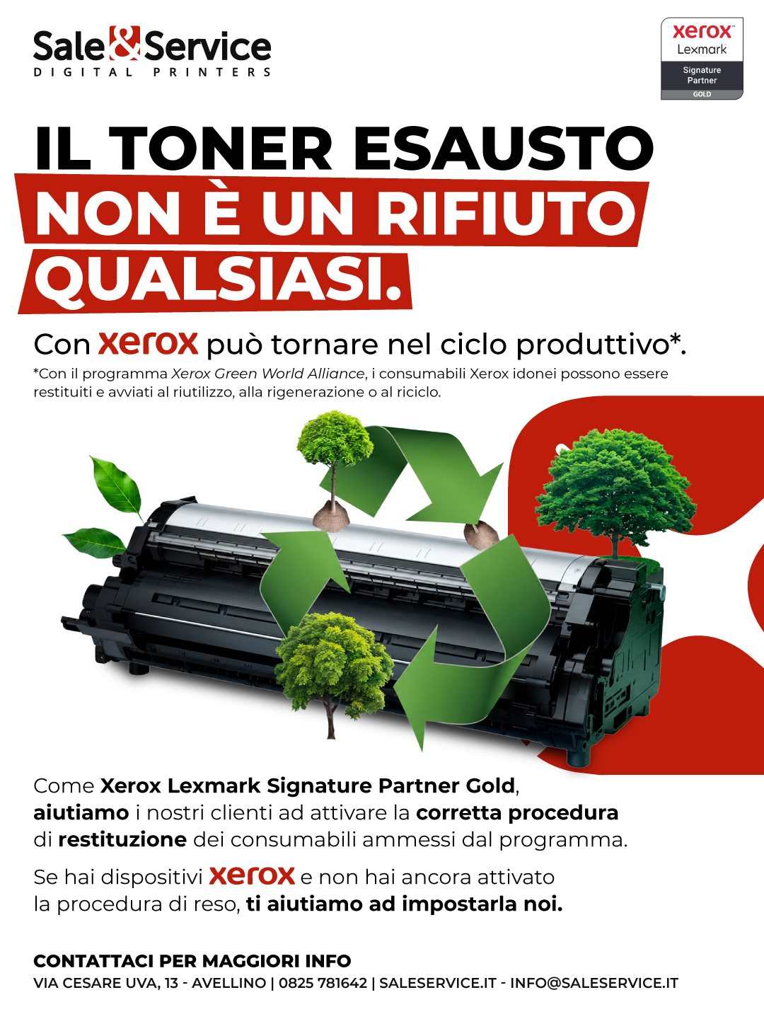 Post social Sale&Service, Riciclo del toner Xerox